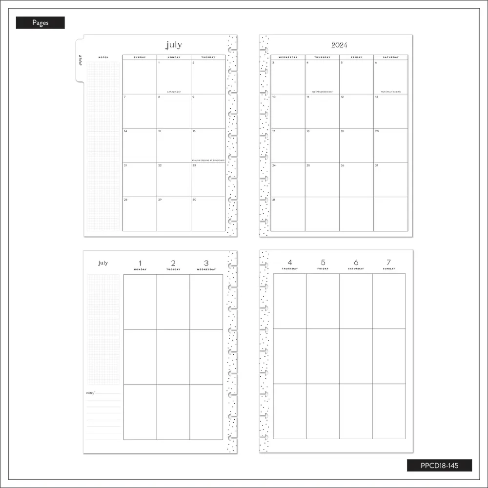 2024 Fruit & Flora Happy Planner - Classic Vertical Layout - 18 Months