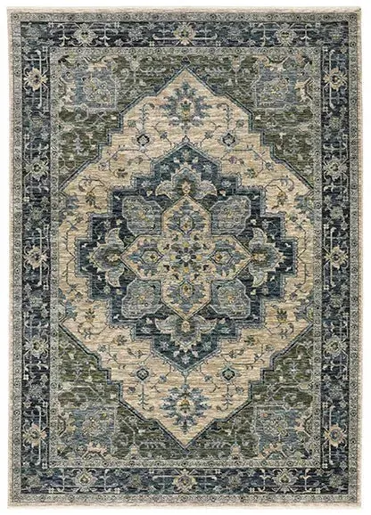 Aberdeen 51G Grey/Blue Rug