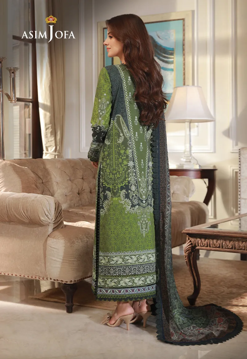 AJAS-14 DESIGNERS STITCHED PRINTED CAMBRIC 3 PCS
