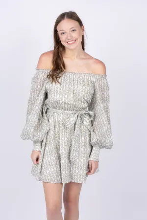 Alice   Olivia Mary Belted Dress in Republic Geo