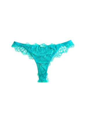 Allure Teal Lace Thong