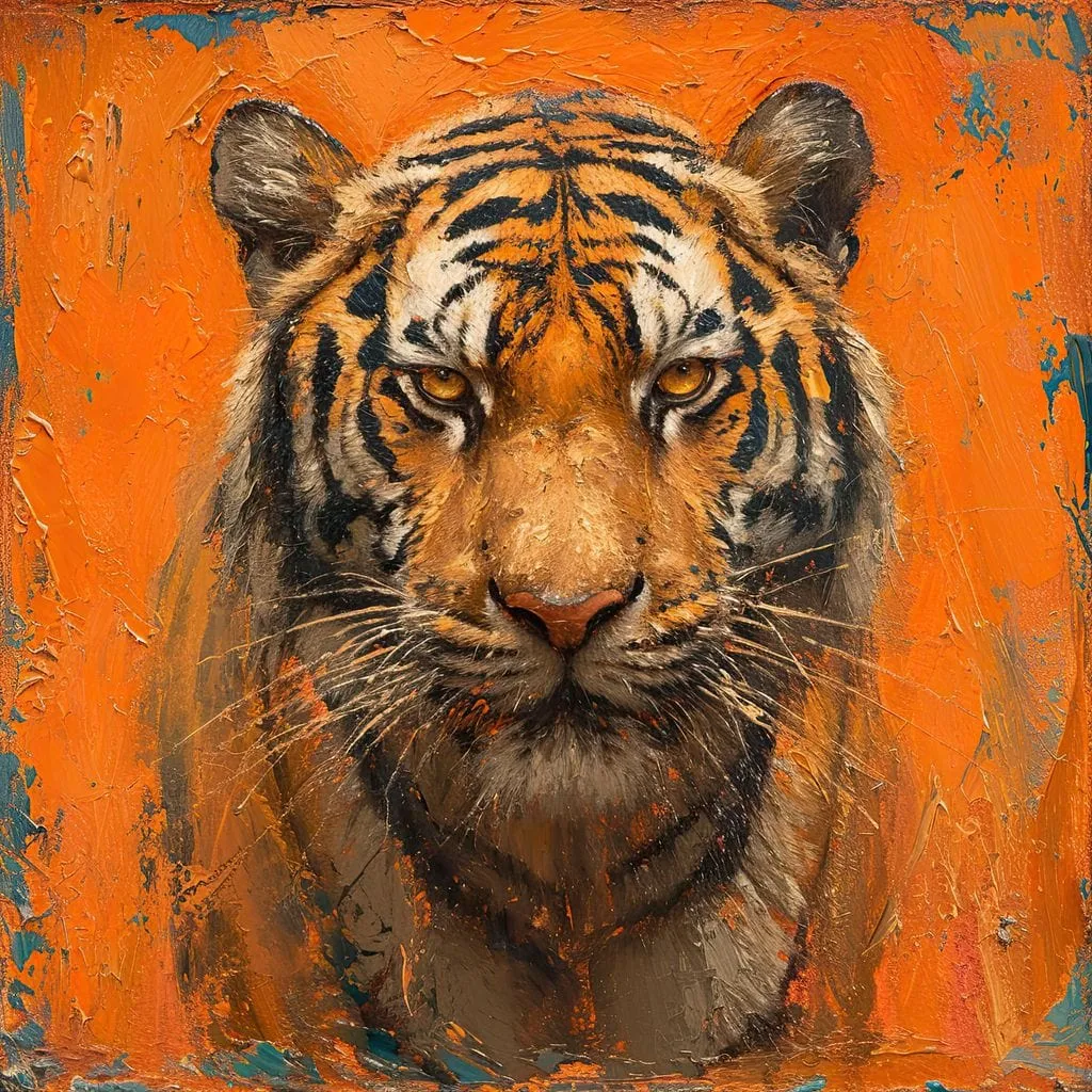 Amber Gaze in Tangerine Blaze