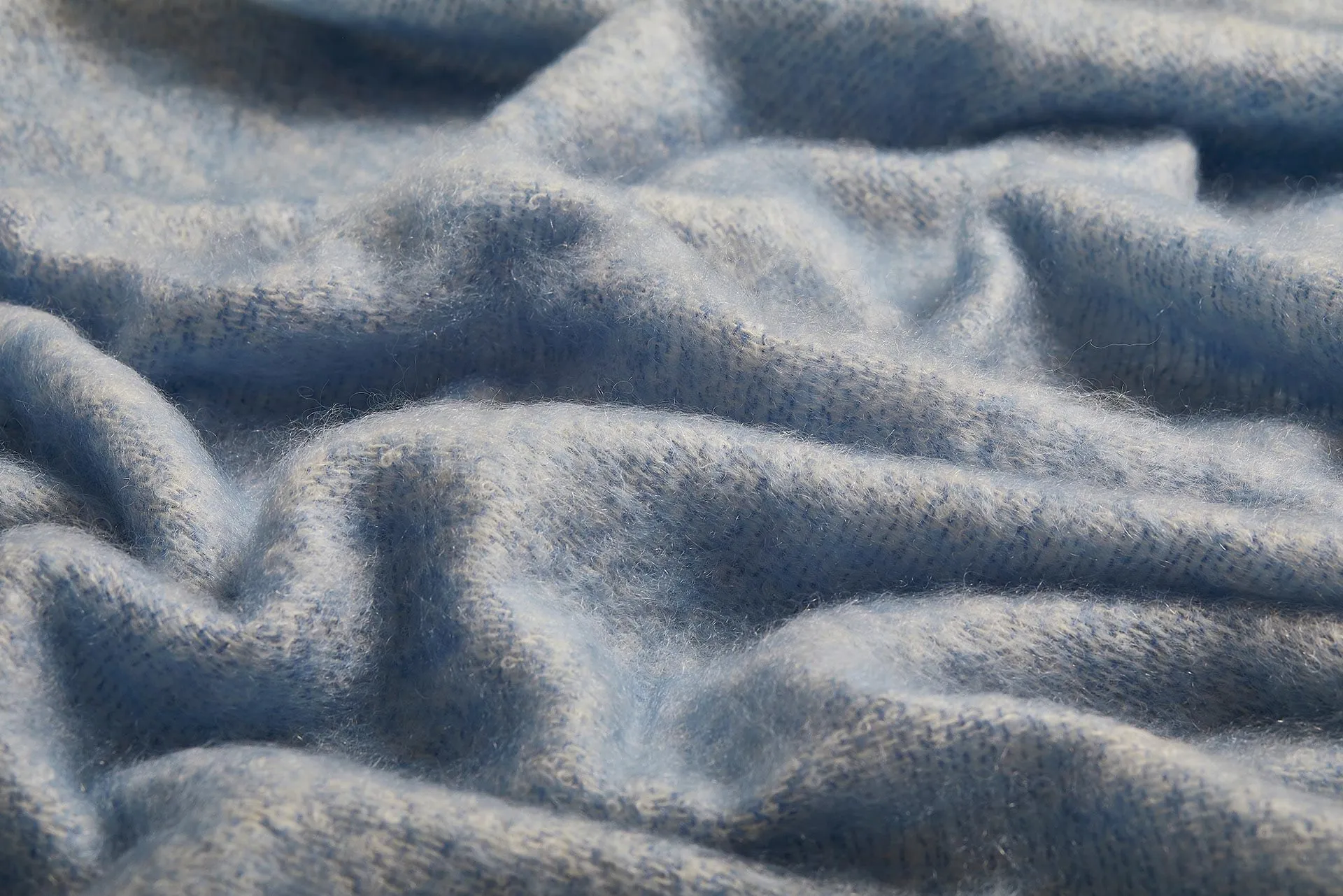 Azure Mooneen Mohair Throw Blanket