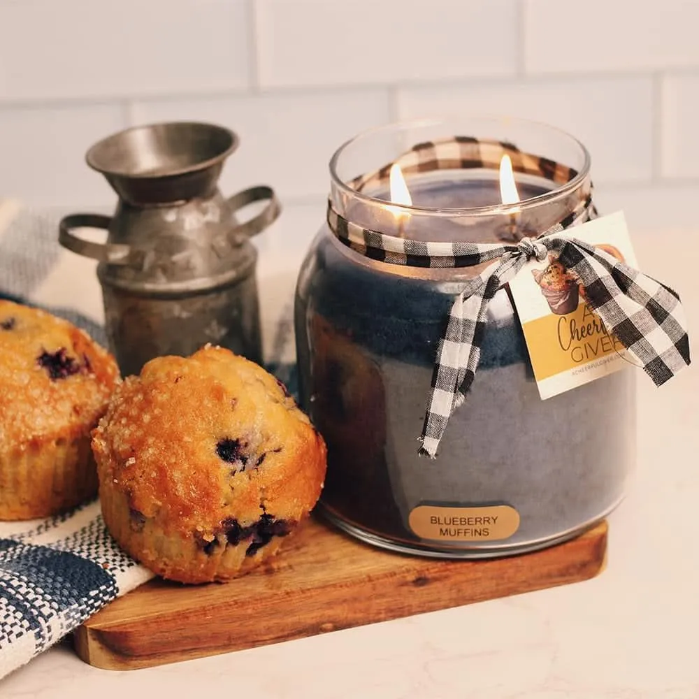 Blueberry Muffins Scented Candle - 22 oz, Double Wick, Mama Jar