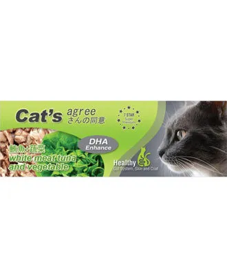 Cat's Agree White Meat Tuna & Vegetable Canned Cat Food 80g