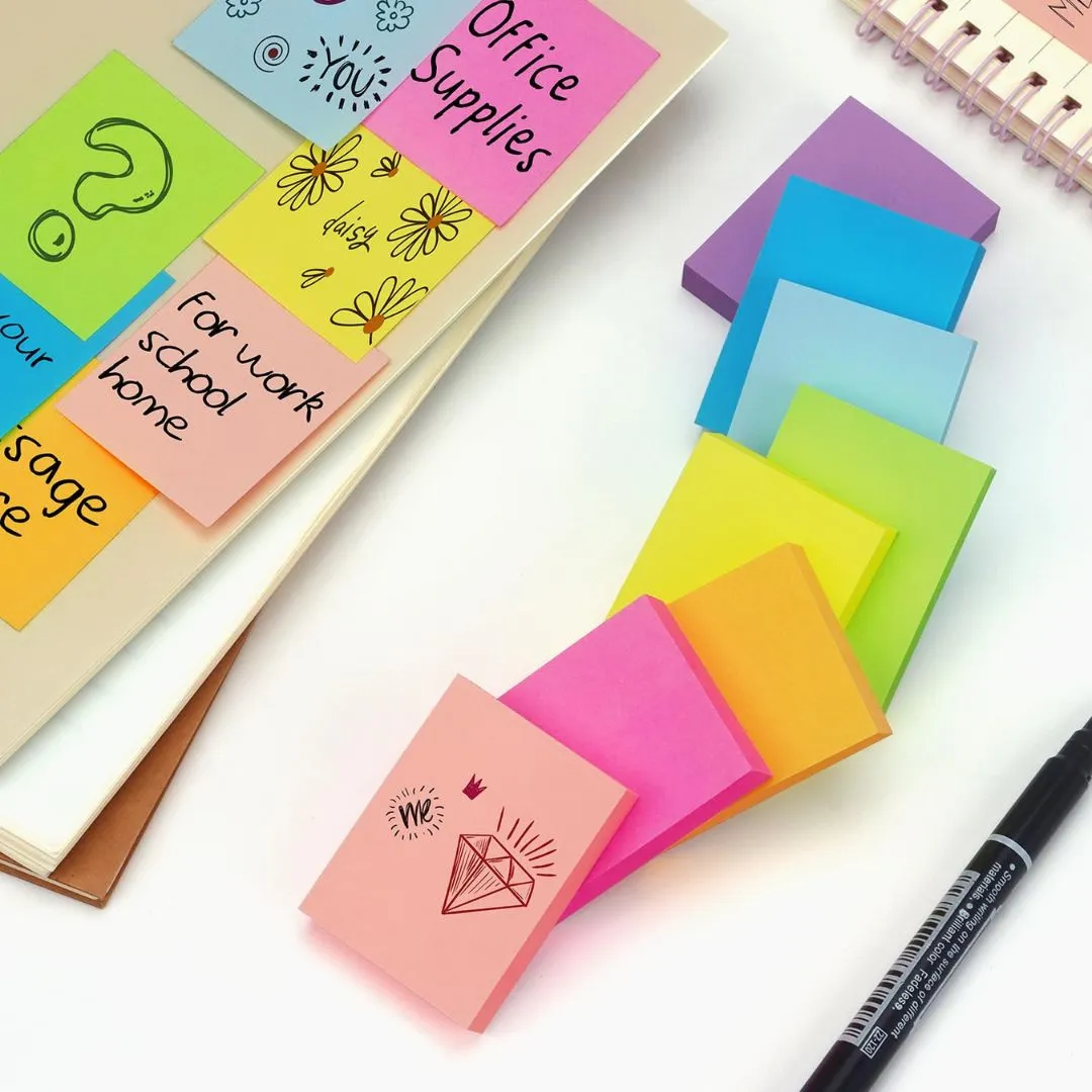 Colorful Sticky Notes - 3 inch x 2 inch ( Pack of 1 )