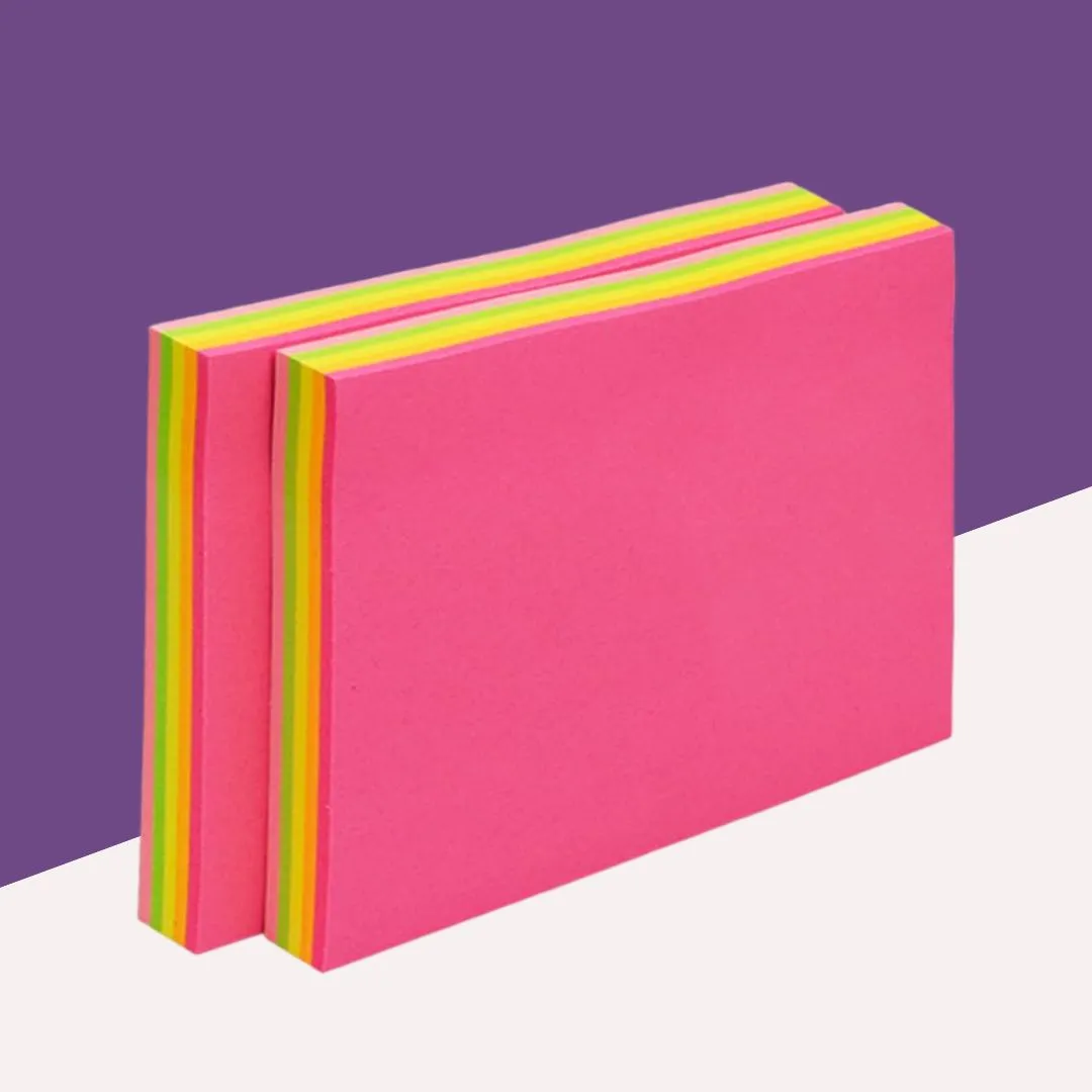 Colorful Sticky Notes - 3 inch x 4 inch ( Pack of 1 )