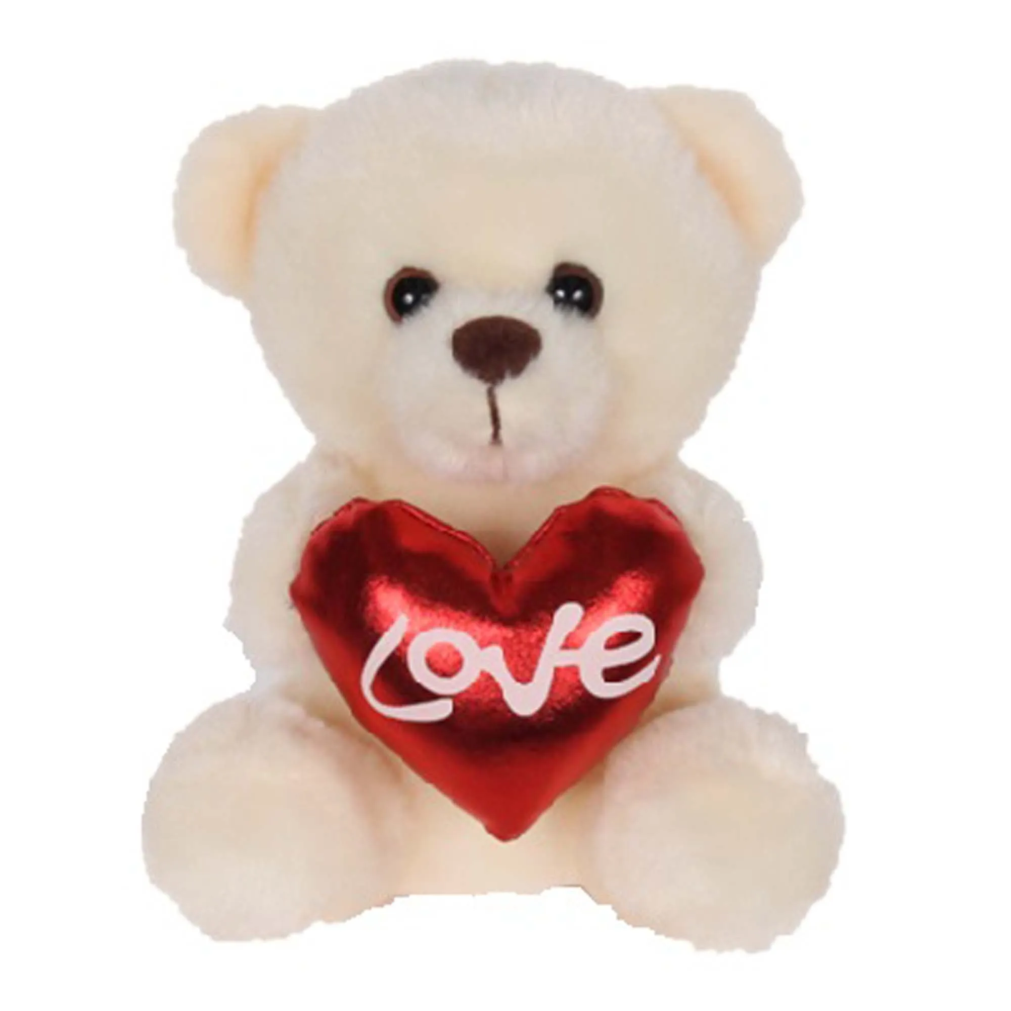 Cream Love Bear Plush, 5 Inches, 1 Count