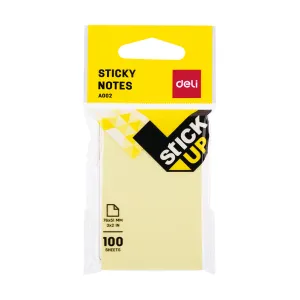Deli Sticky Notes 76x51mm 3''x 2'' - Yellow