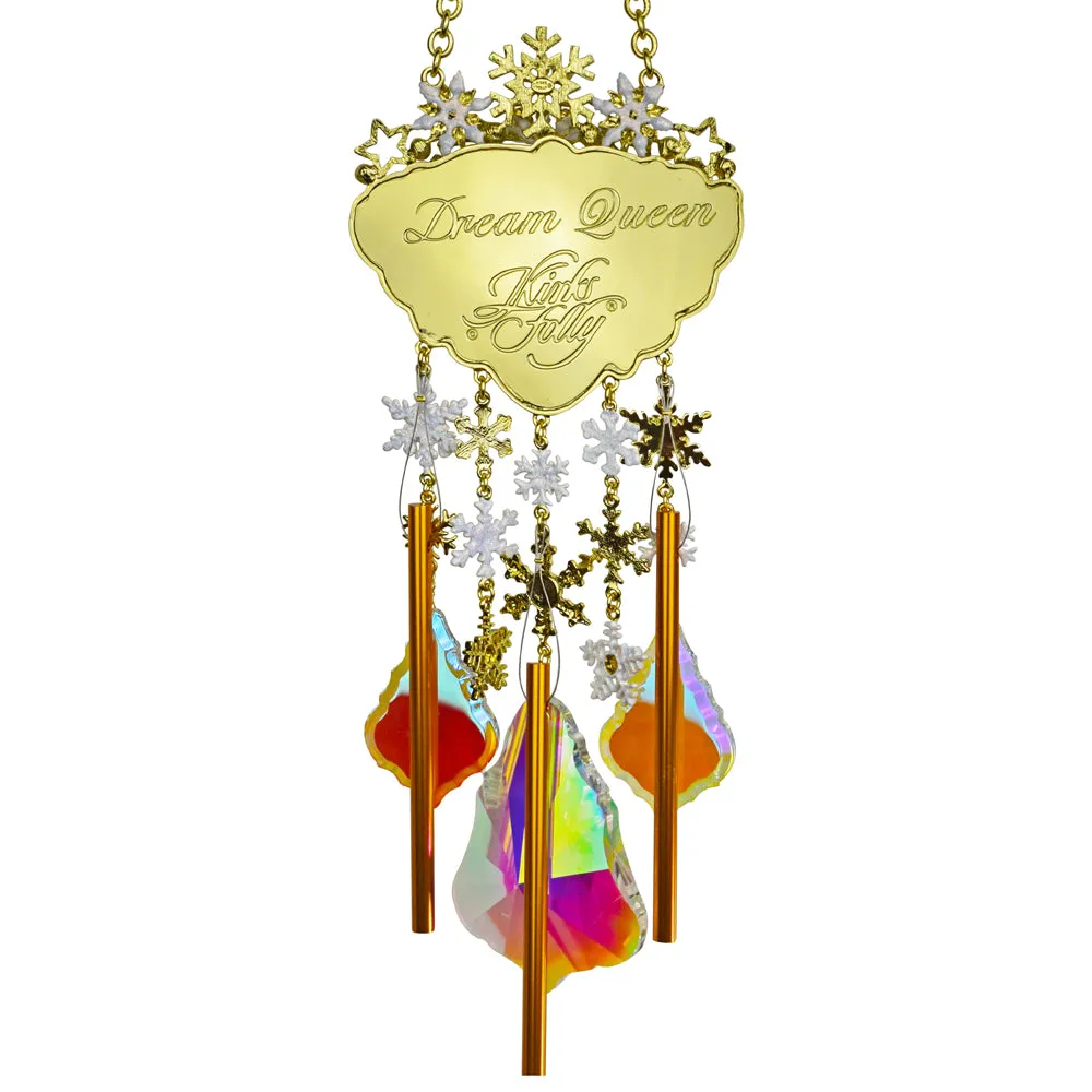 Dream Queen Crystal Wonder Wind Chime (Goldtone)