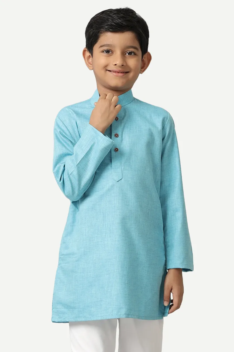 Exotic - Sky Blue Kurta For Kids | Uathayam