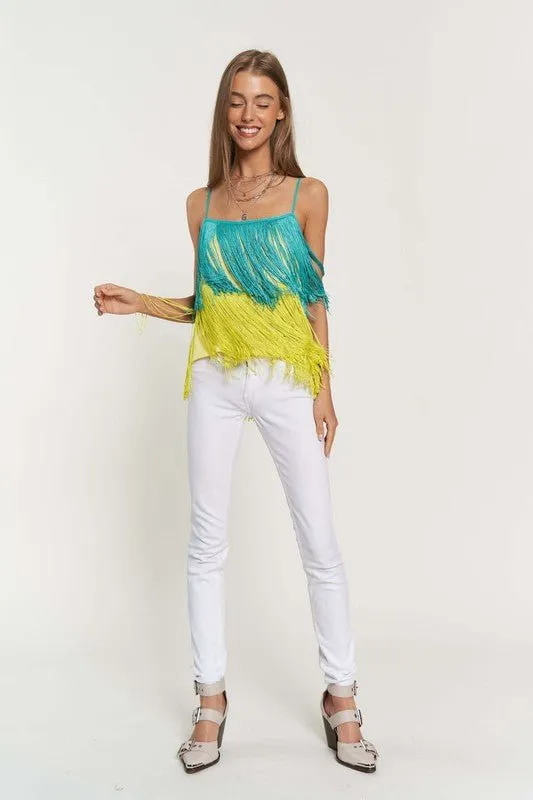 Fringe Overlay Party Cami