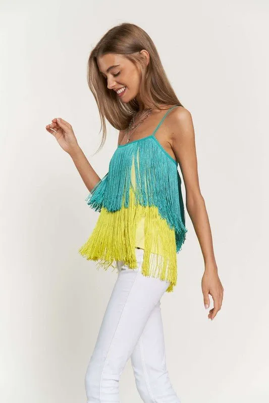 Fringe Overlay Party Cami