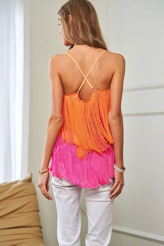 Fringe Overlay Party Cami