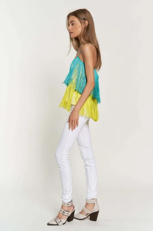 Fringe Overlay Party Cami