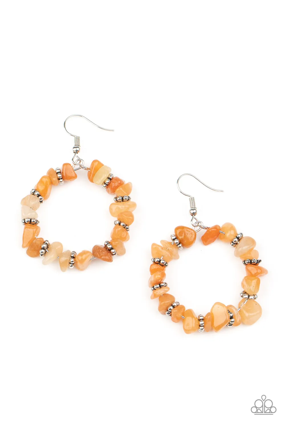 Going for Grounded Orange-Earrings