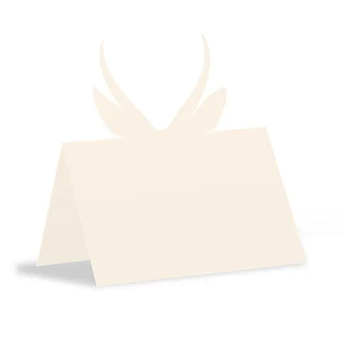 Laser Expressions Antelope Antlers Folded Place Card Sea Blue