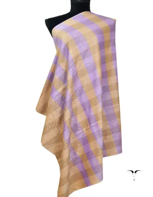 Lavender and Brown Striped Pashmina Shawl 7219