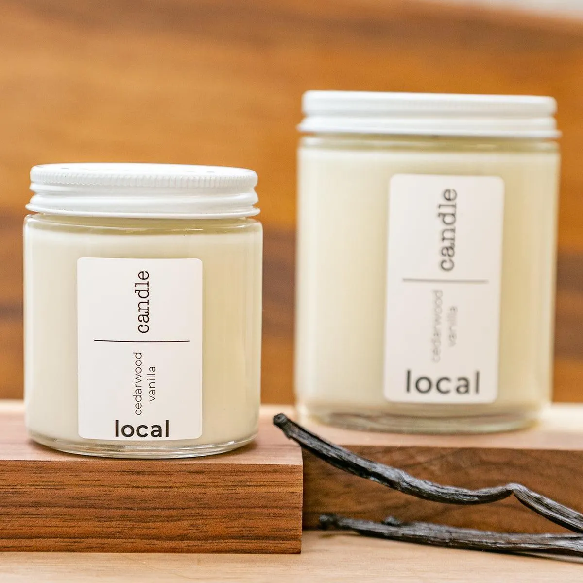 local candle - cedarwood vanilla