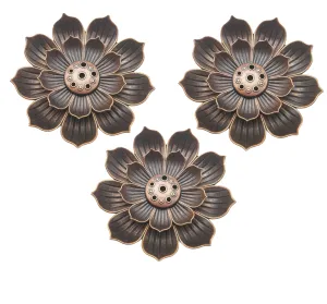 Lotus Harmony Incense Stick or Cone Holder - 3pc