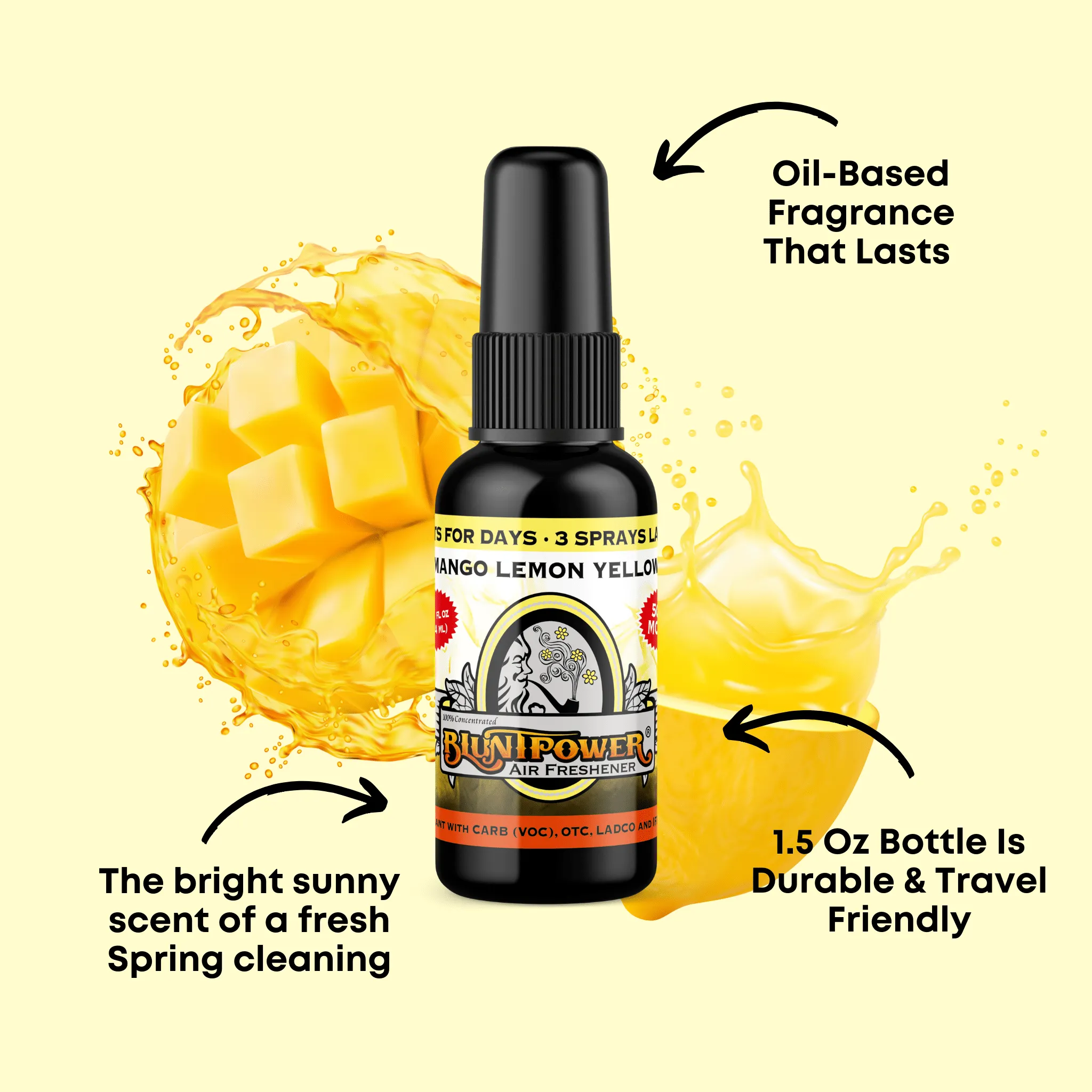 Mango Lemon Yellow Air Freshener Spray