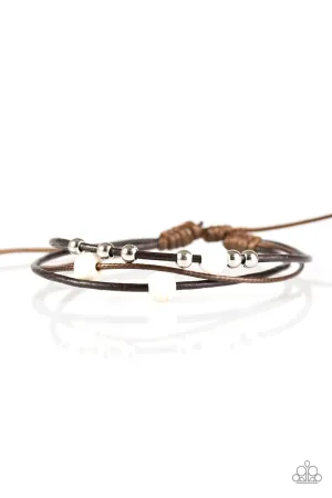 Mountain Treasure - White Bracelet - Paparazzi Accessories