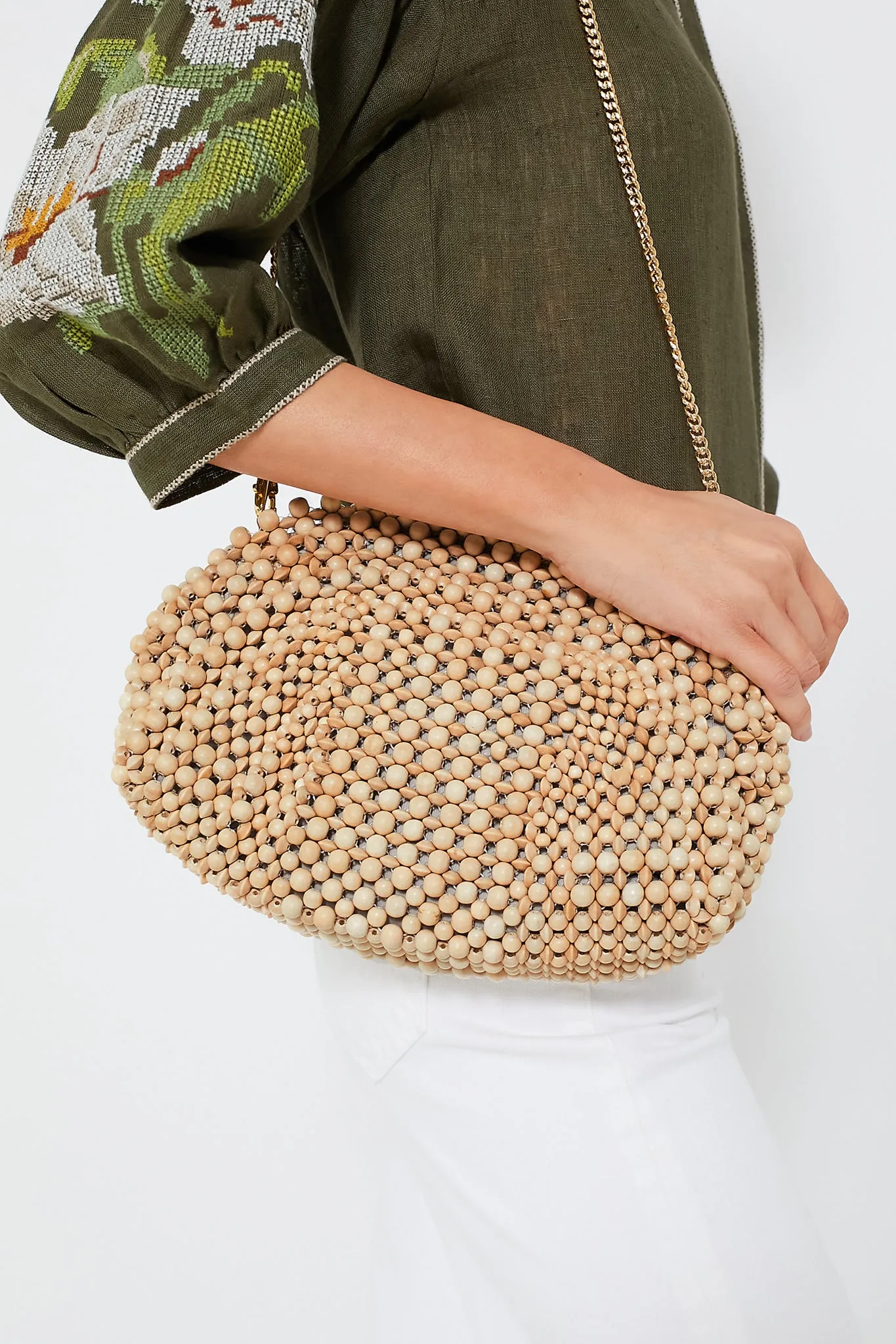 Natural Half Moon Bag