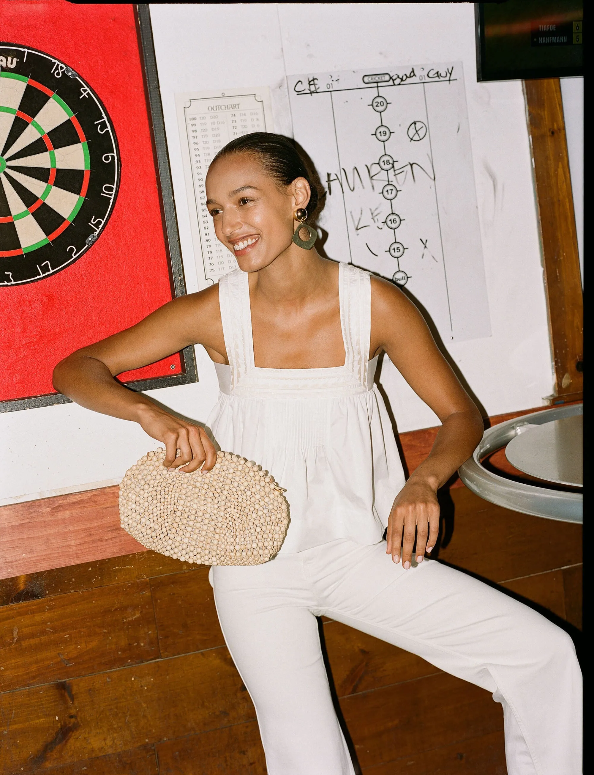 Natural Half Moon Bag