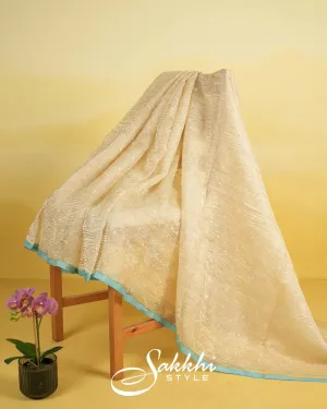 OFF WHITE EMBROIDERED TISSUE WITH BLOUSE