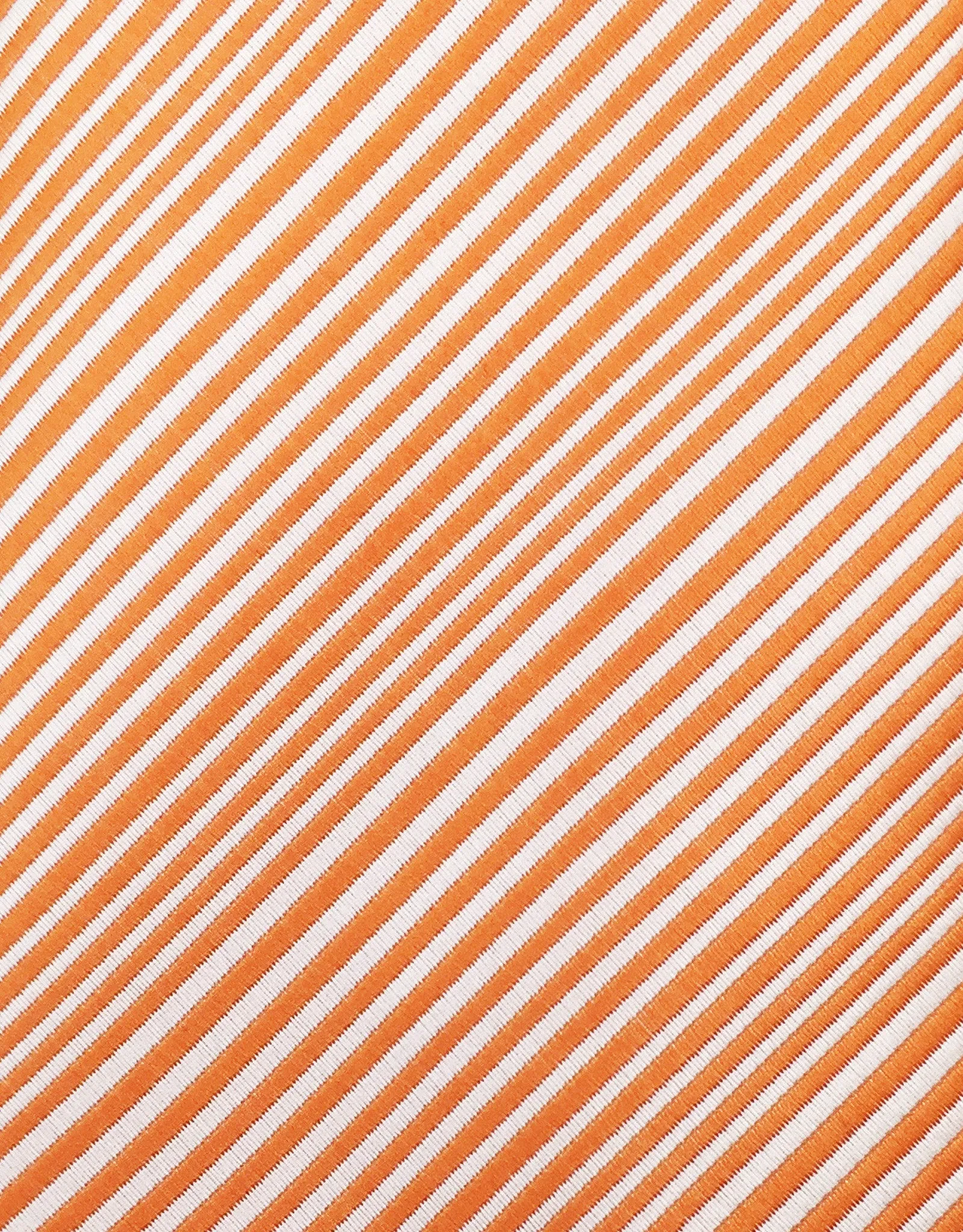 Orange Pinstriped Extra Long Tie - 3XL