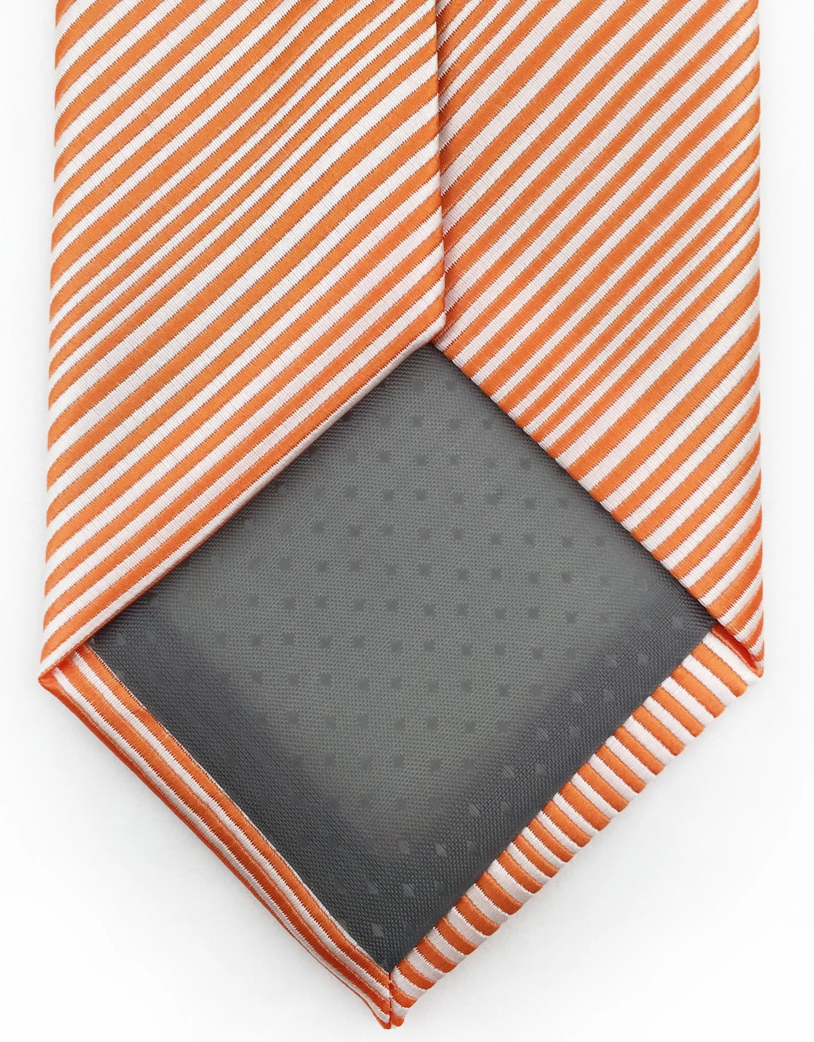 Orange Pinstriped Extra Long Tie - 3XL