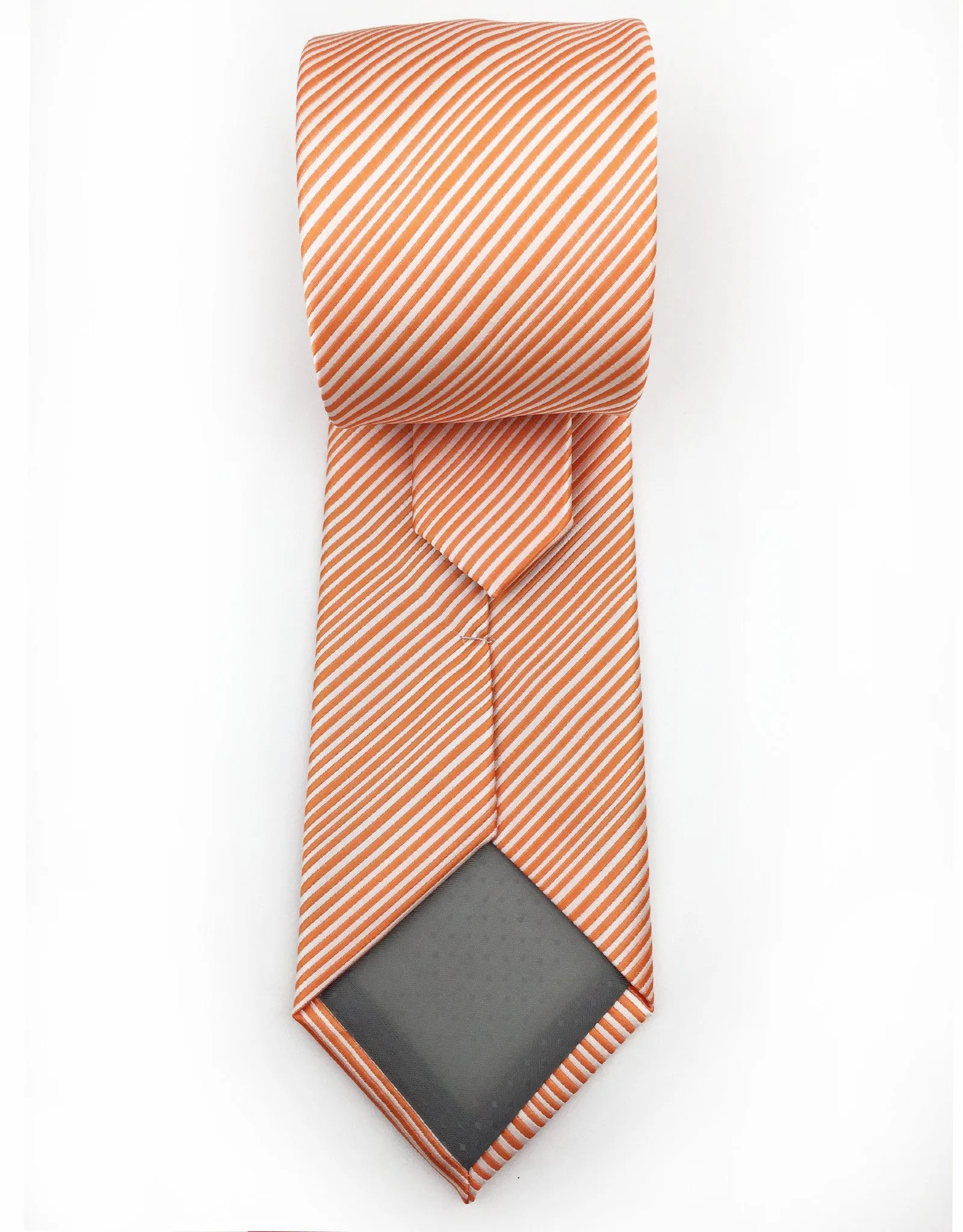 Orange Pinstriped Extra Long Tie - 3XL