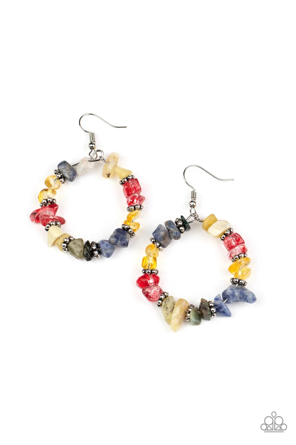 Paparazzi Going for Grounded - Multi Hoop Earrings
