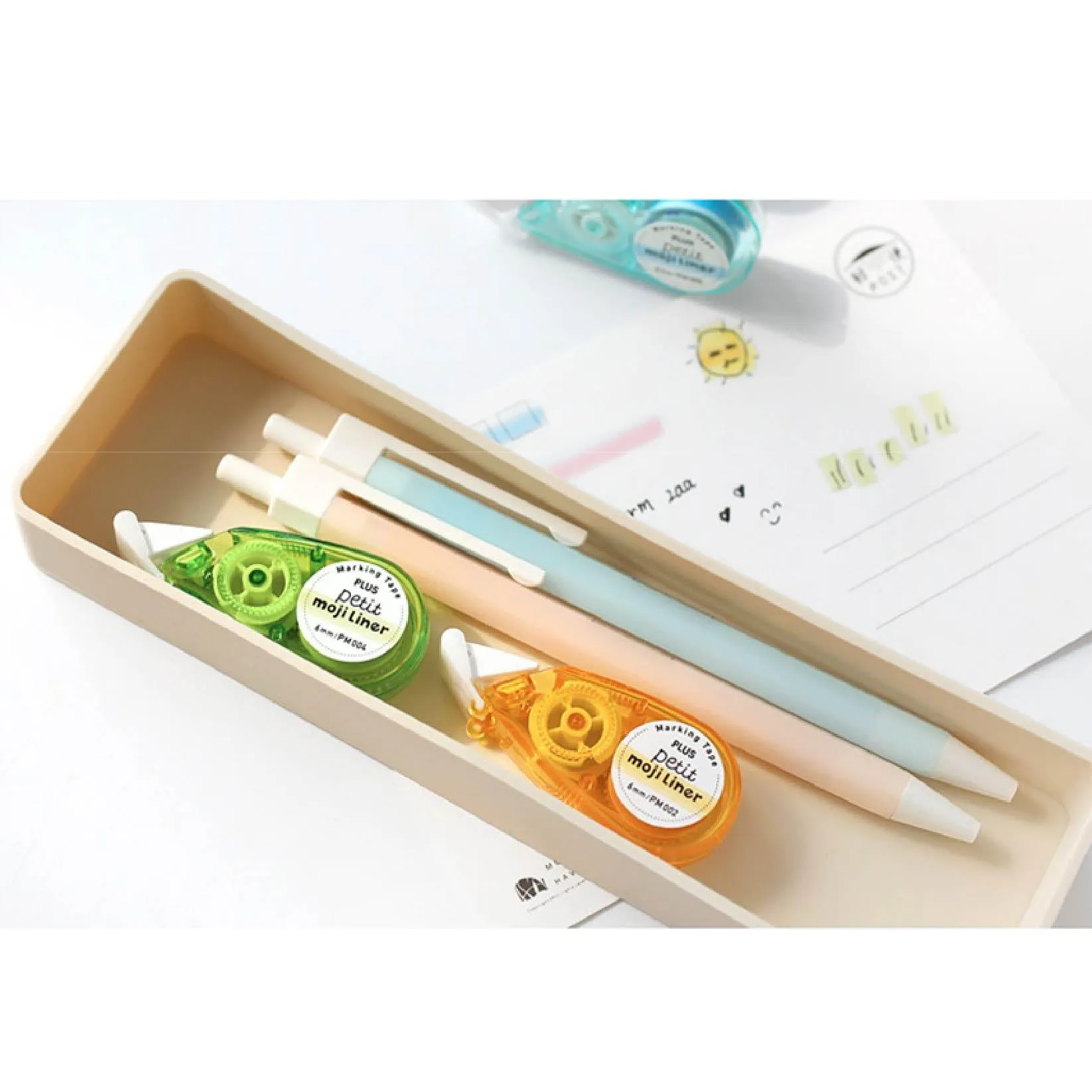 PLUS DC-036PM-3 Marker correction tape Fluorescent stand-up tape yellow
