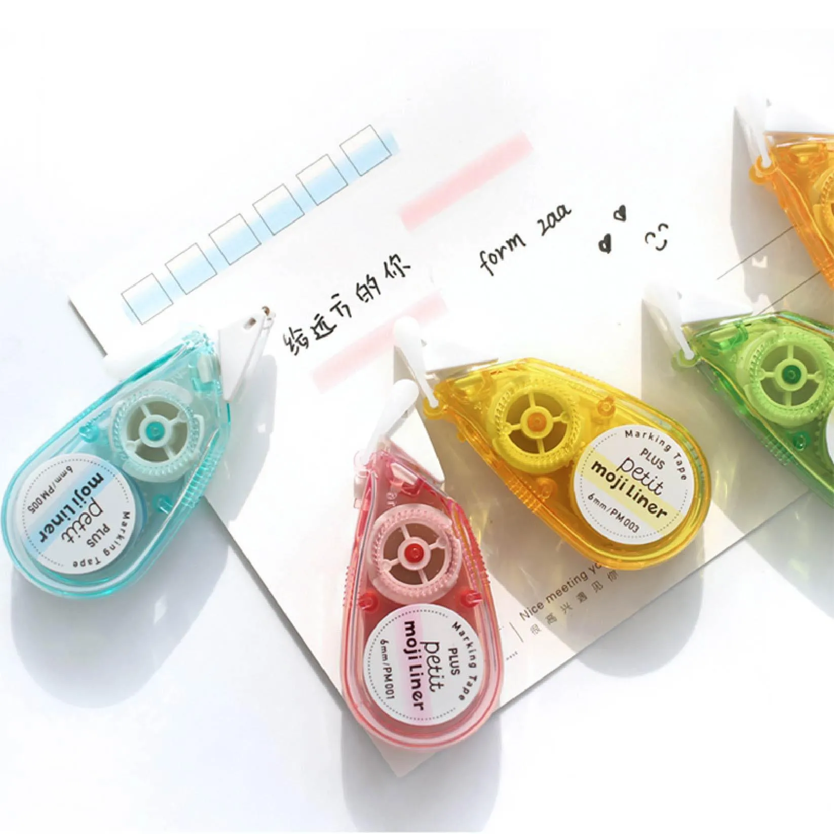 PLUS DC-036PM-3 Marker correction tape Fluorescent stand-up tape yellow