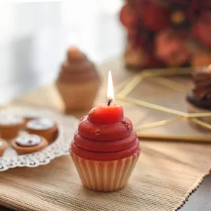 Raspberry Cupcake Candle