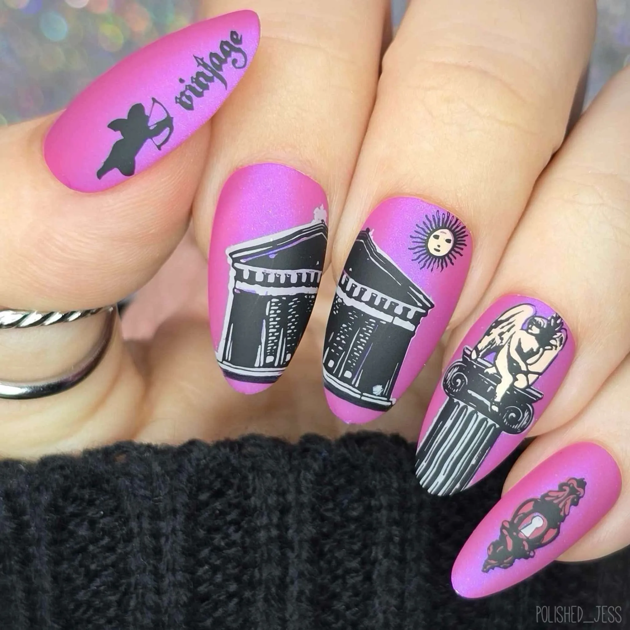 Romantic Cherub (CjSV-31) Steel Layered Nail Art Stamping Plate