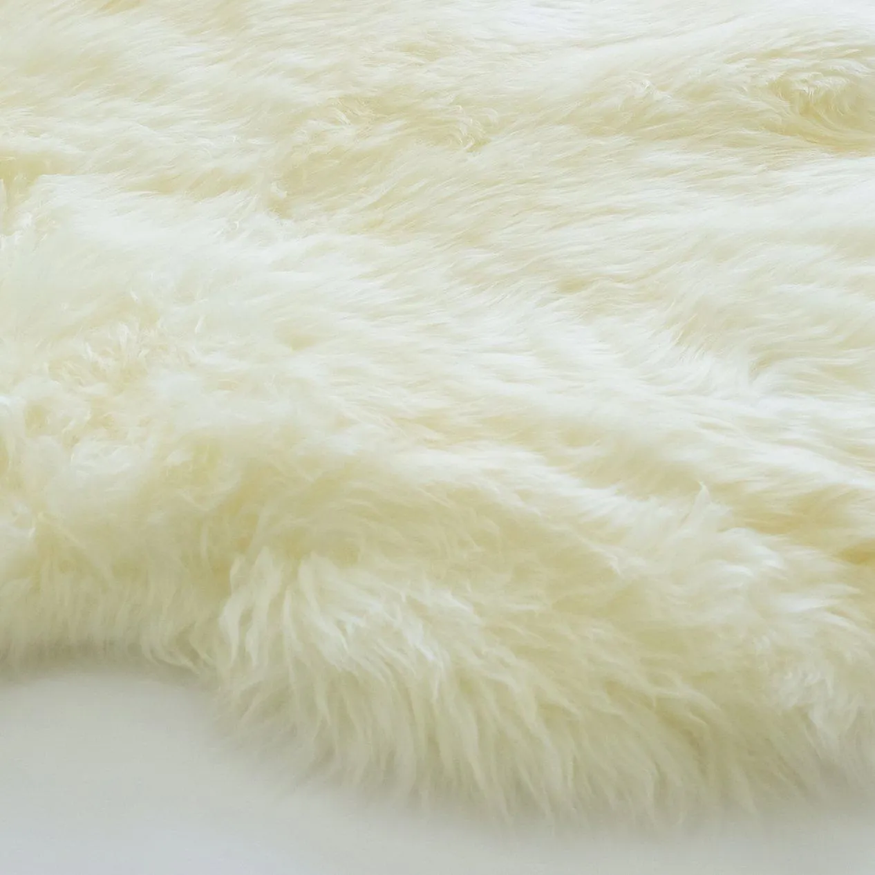 Sheepskin Rug - Ivory - Double Length (180 x 65cm) - Long Wool Australian Merino Sheepskin