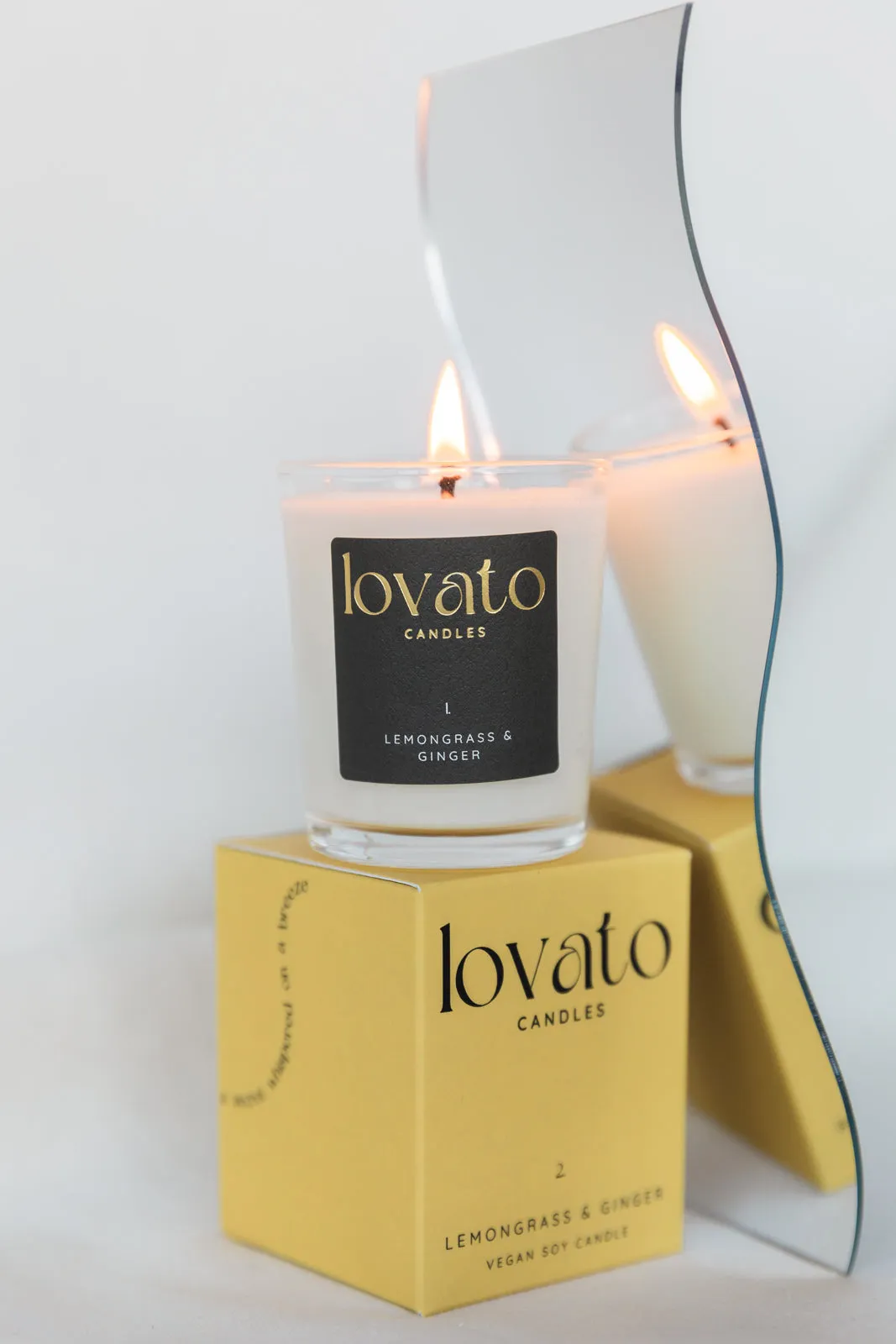 Small Votive Candle in Box - Lemongrass & Ginger