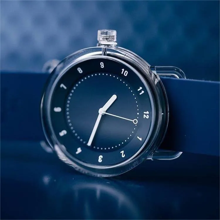 TID No.3 TR90 38mm Blue / Blue Silicone Strap / Transparent Buckle