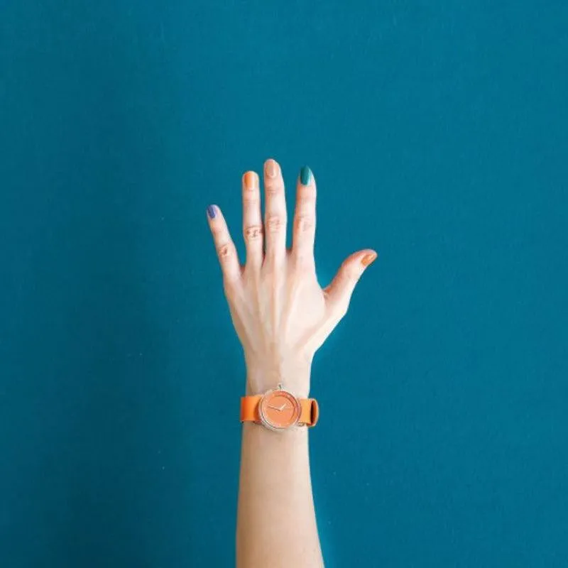 TID No.3 TR90 38mm Orange / Orange Silicone Strap / Transparent Buckle