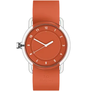 TID No.3 TR90 38mm Orange / Orange Silicone Strap / Transparent Buckle
