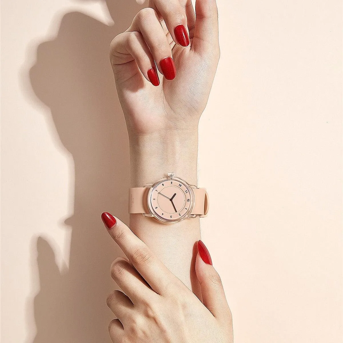 TID No.3 TR90 38mm Pink / Pink Silicone Strap / Transparent Buckle
