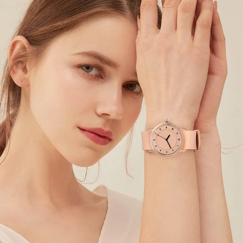 TID No.3 TR90 38mm Pink / Pink Silicone Strap / Transparent Buckle