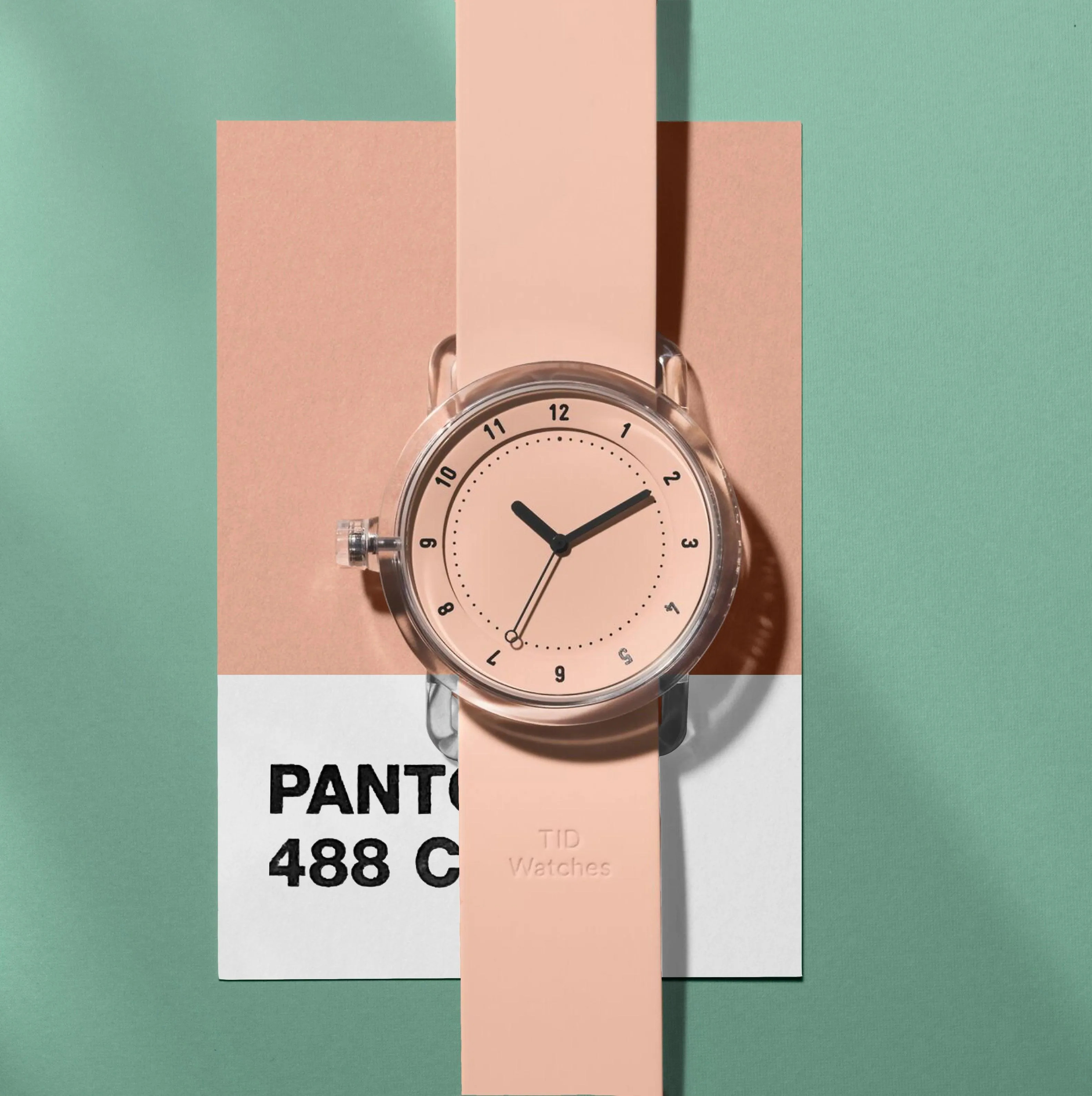 TID No.3 TR90 38mm Pink / Pink Silicone Strap / Transparent Buckle