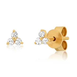 TRIO DIAMOND STUDS, GOLD