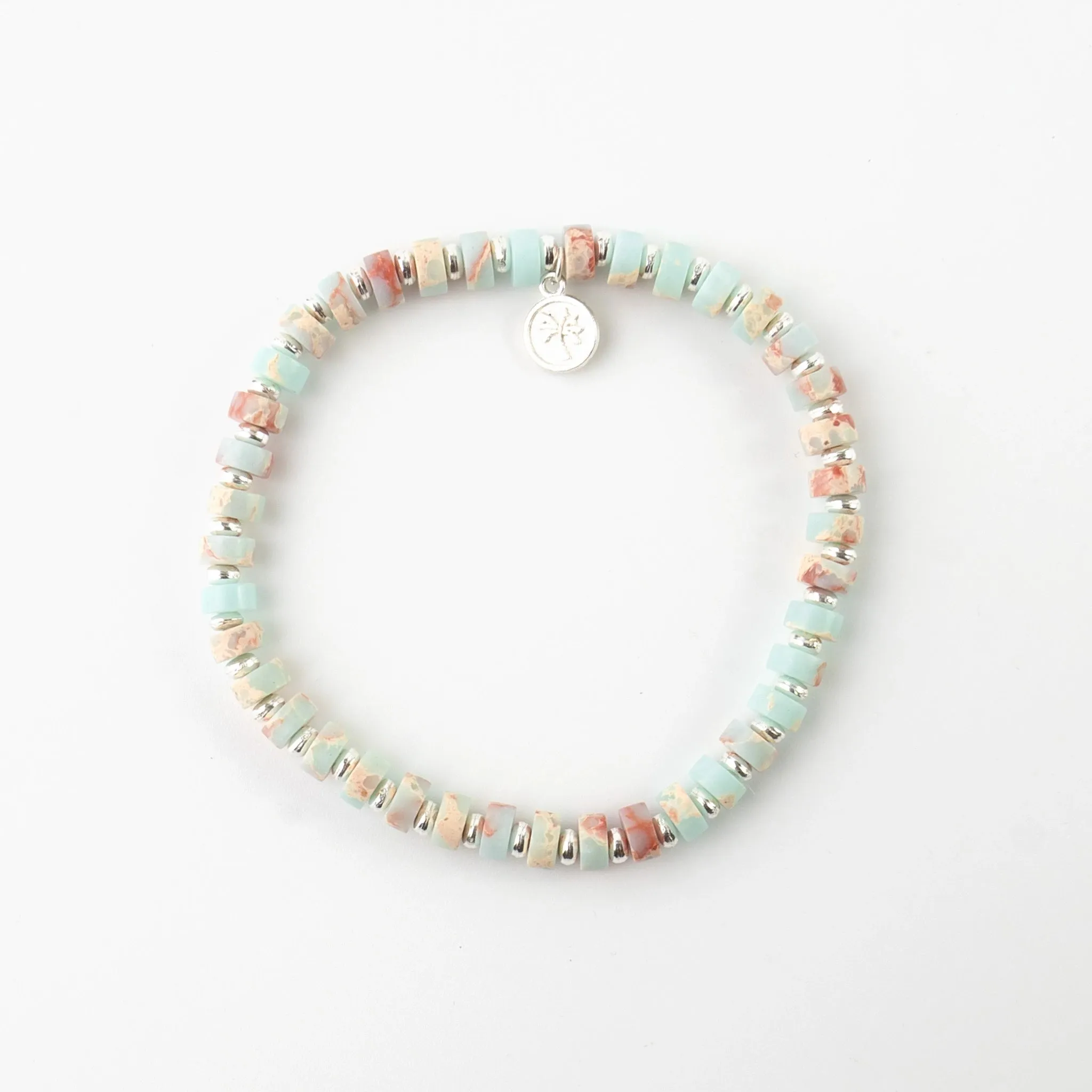 Ubud Stone Beaded Bracelet Aqua