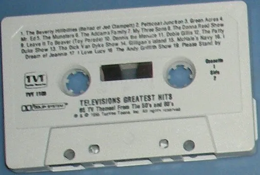 Various - Television's Greatest Hits (65 TV Themes! From The 50's And 60's) (2xCass, Comp) (VG )