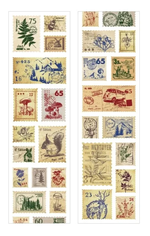 Vintage Stamp Sticker Atelier - Elevate Your Creative Expression with Timeless Botanical Charm
