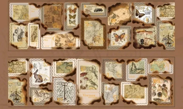 Vintage Stamp Sticker Atelier - Elevate Your Creative Expression with Timeless Botanical Charm
